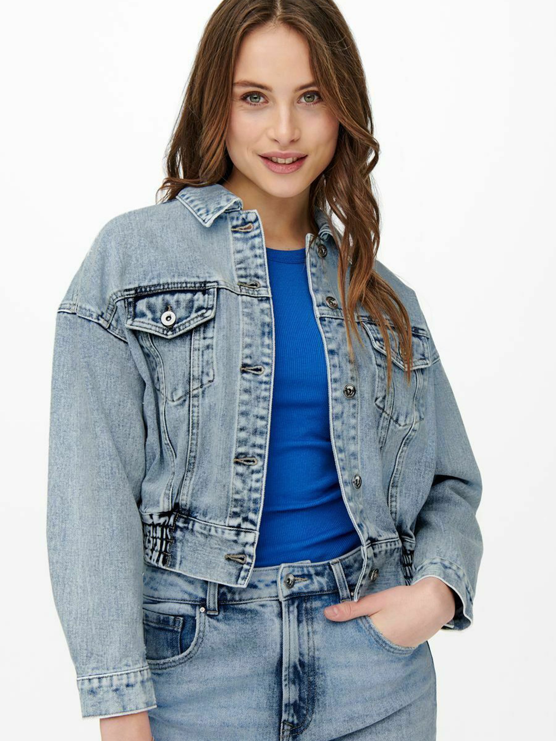 ONLY SMOCK - Denim jacket - light 