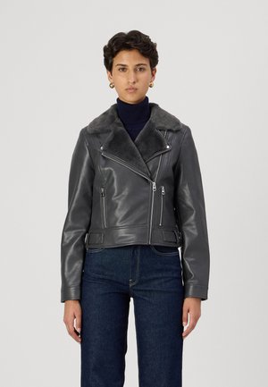 VMHAILEY SHORT JACKET - Kunstlederjacke - dark grey
