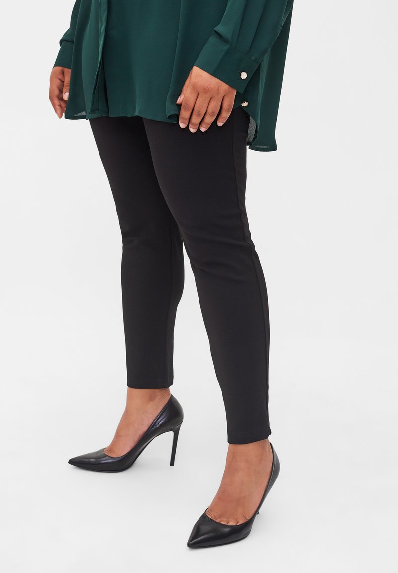 Zizzi WITH ZIPS Legging black/noir ZALANDO.FR