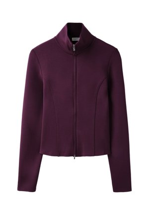 Stradivarius, FITTED ZIP-UP SWEATSHIRT - Sweat zippé - dark purple