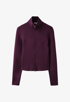 Stradivarius, FITTED ZIP-UP SWEATSHIRT - Sweat zippé - dark purple