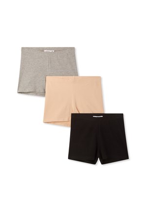 PACK OF 3 PLAIN - Leggings - 1x Grey, 1x Black, 1x Nude