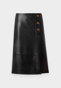 COATED SKIRT - A-Linien-Rock - nero