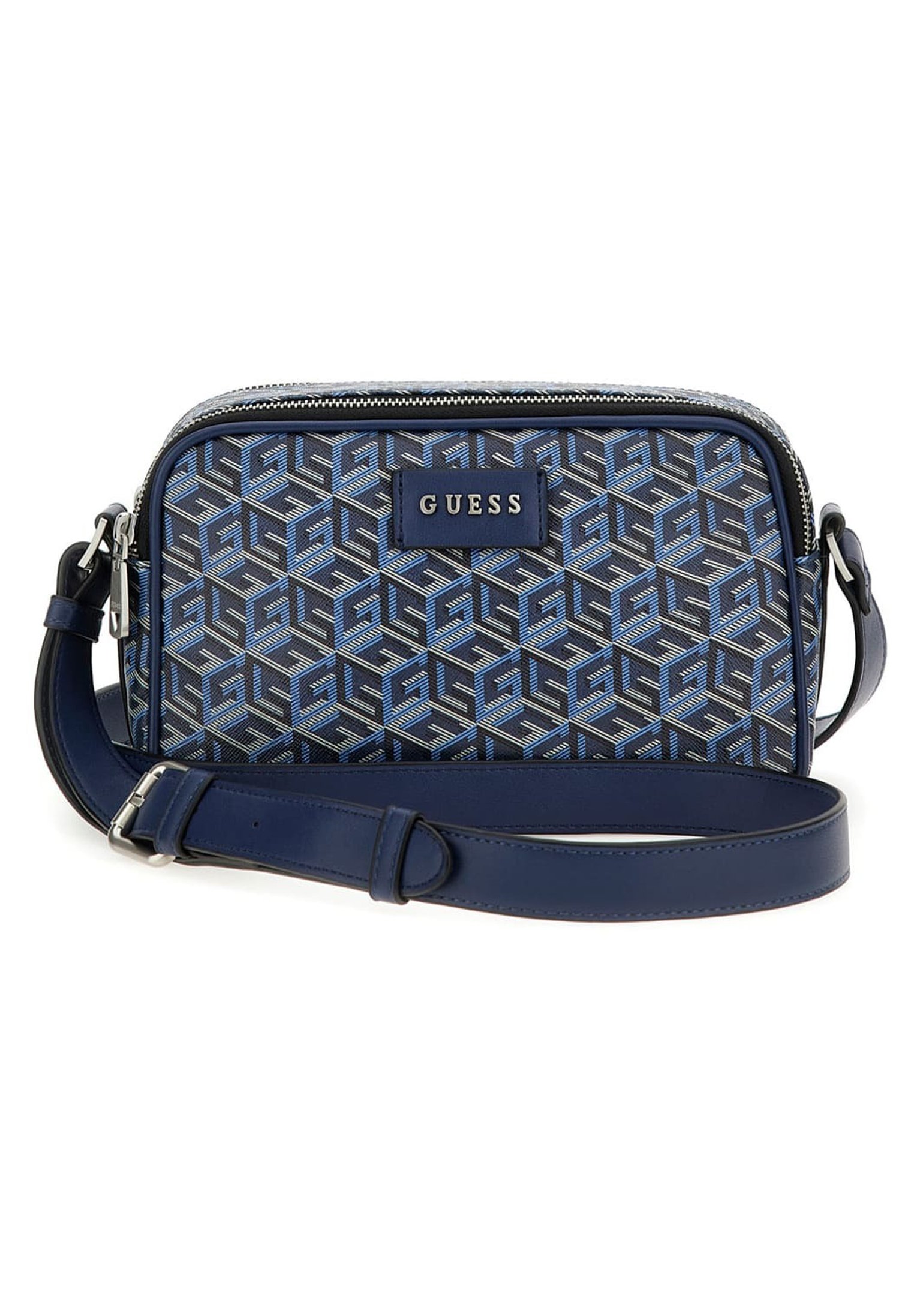 Crossbody Sac Guess Homme Sacoche Bandoulière Beige Jacquard Suisses