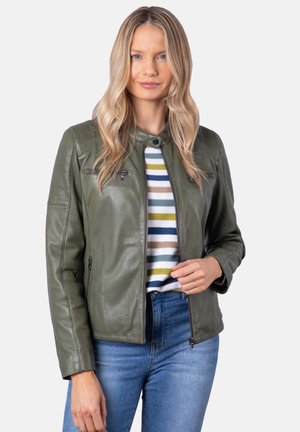 BUTTERMERE - Leather jacket - green