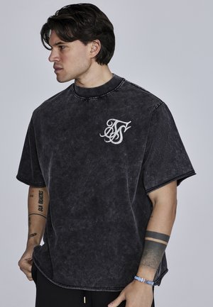SIKSILK OVERSIZED - Print T-shirt - black