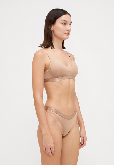 Emporio Armani THONG 2 PACK - Tanga - nocciola hazelnut
