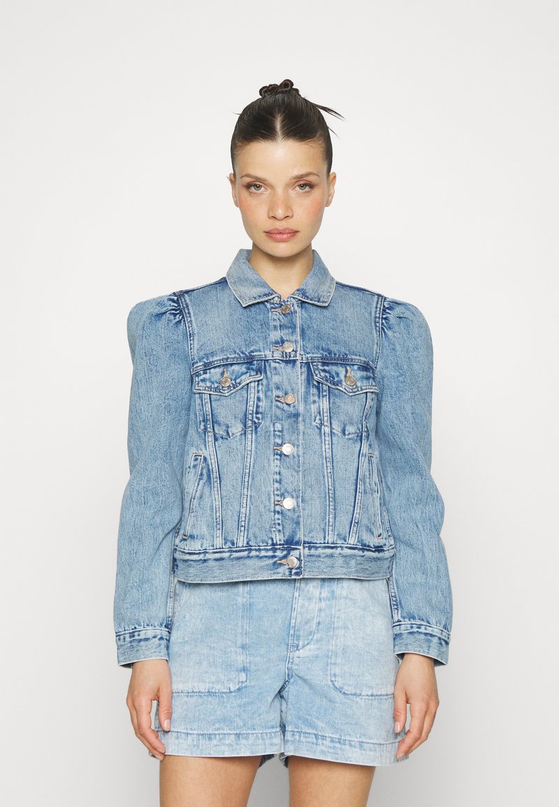 GAP Petite PUFF COLE Jeansjacke medium wash/blue denim Zalando.de
