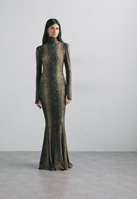 Norma Kamali LONG SLEEVE TURTLE FISHTAIL GOWN - Trikotaažkleit - brown