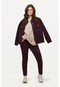 Ulla Popken ELASTIC WAIST STRETCH - Tygbyxor - dark red