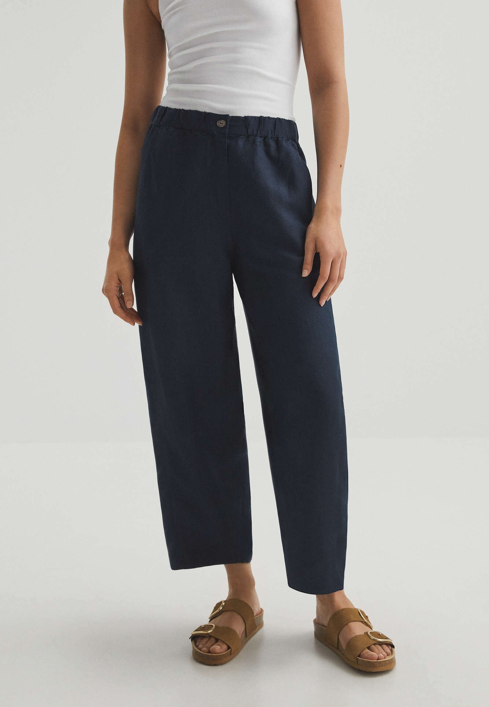 OYSHO BARREL - Pantaloni - blue/blu - Zalando.it