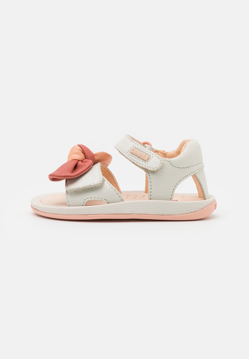 camper white sandals