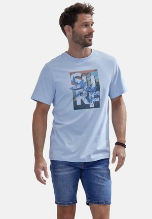 Print T-shirt - hellblau