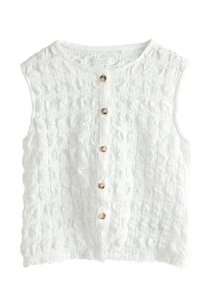 Next REGULAR FIT - TEXTURED BUTTON FRONT TOP  . - Bluse - white