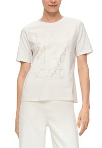 s.Oliver BLACK LABEL T-Shirt print - ecru