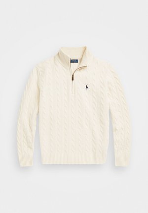 Polo Ralph Lauren CABLE-KNIT WOOL-CASHMERE JUMPER - Strikkegenser - andover cream