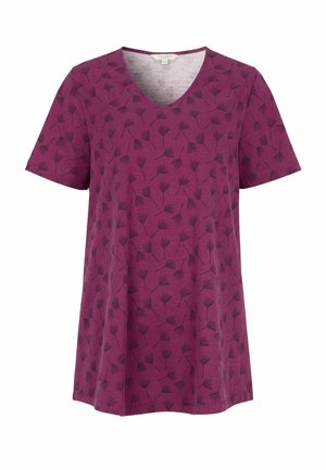 Cellbes of Sweden, SHORT-SLEEVED JERSEY TUNIQ - T-shirts print - dark fuchsia patterned