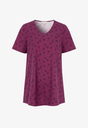 Cellbes of Sweden, SHORT-SLEEVED JERSEY TUNIQ - T-shirts print - dark fuchsia patterned