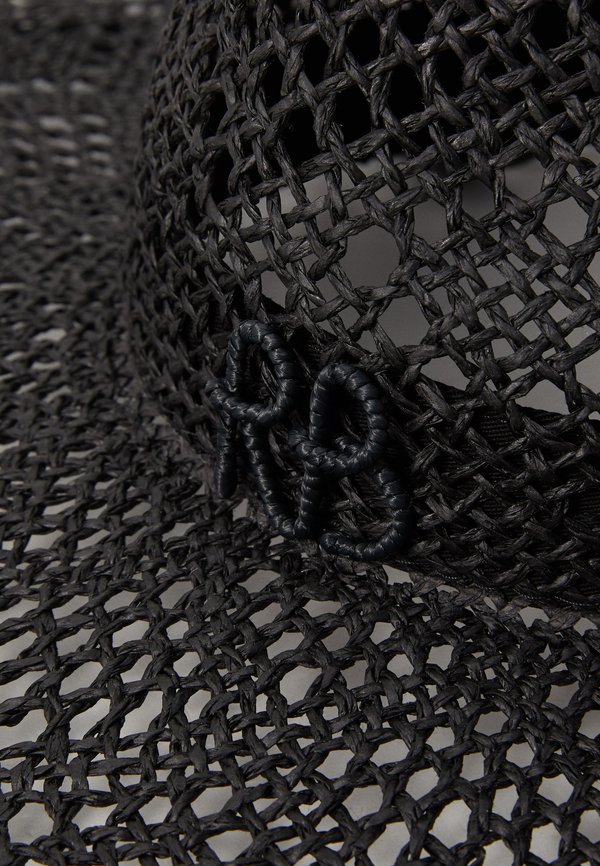 MONOGRAM EMBELLISHED NECK TIE & CHIN STRAP FEDORA HAT - Hat2