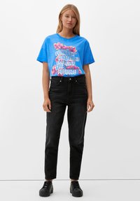 QS MIT FRONTPRINT - Tričko s potlačou - royalblau