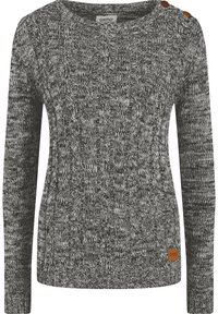 Oxmo Strickpullover - mottled dark grey
