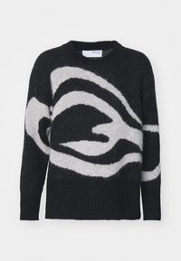 SLFALVA SWIRL O NECK - Jumper - black