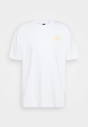 OVERSIZED DOUBLE BRANDED SCRIPT UNISEX - Triko s potiskem - white