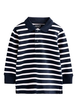 REGULAR FIT - LONG SLEEVE - Polokošeľa - navy white striped