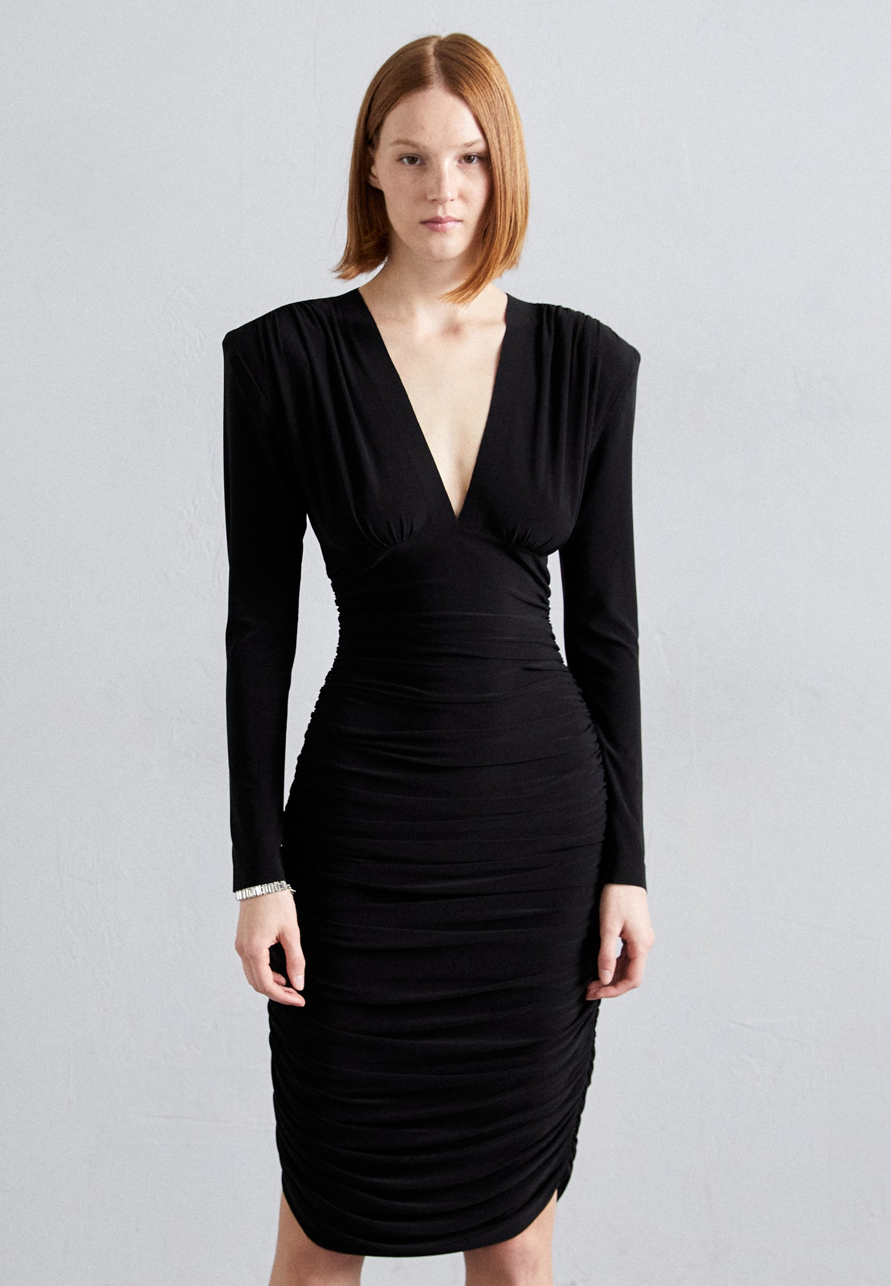 loft long sleeve denim dress Entro Denim Dress W/Slit Sleeves & Cinch Waist With Tie Back M