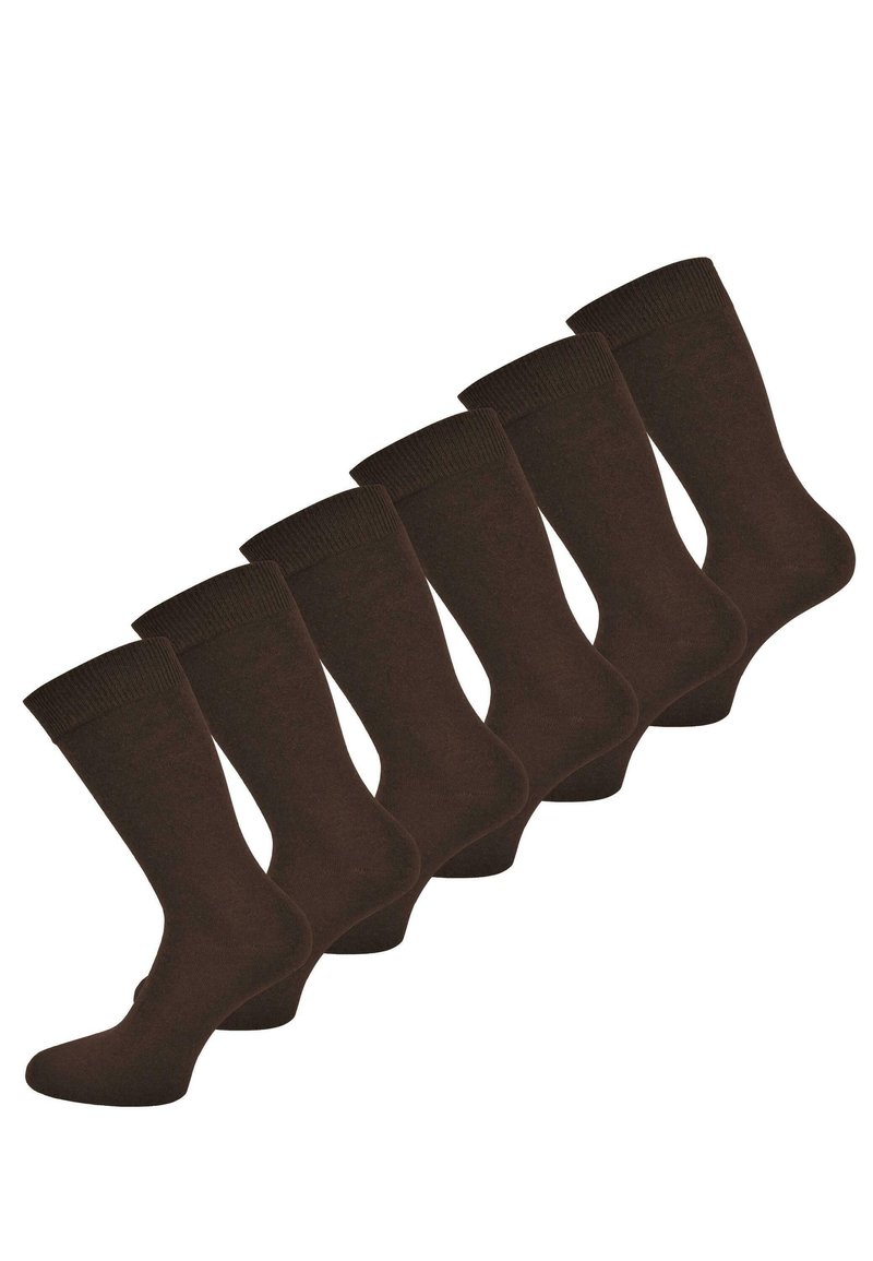 Normani 6 PACK - Socken - dunkelbraun