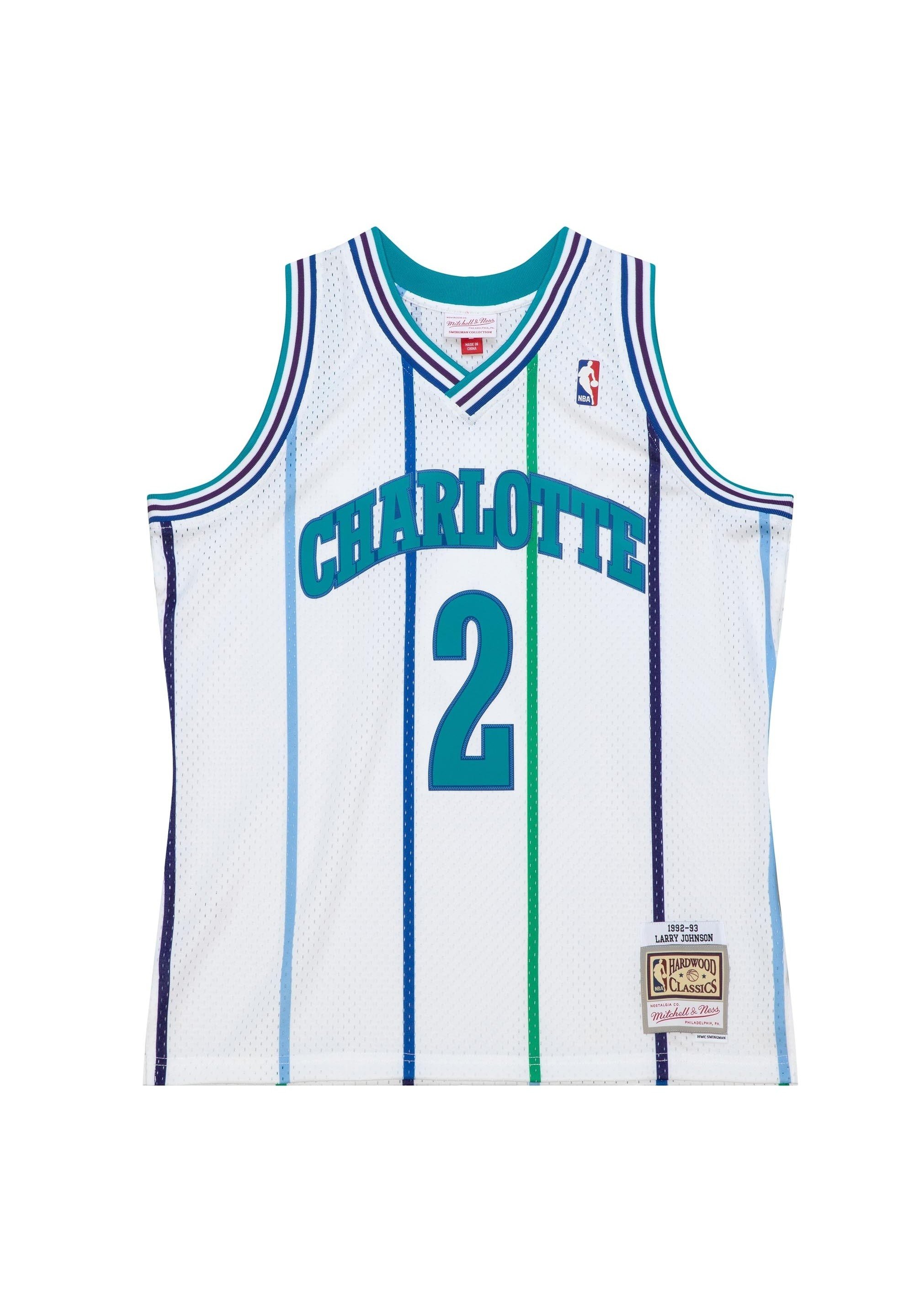 Mitchell & Ness MAILLOT NBA CHARLOTTE HORNETS LARRY JOHNSON - Top