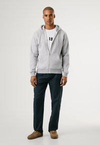 Pepe Jeans MACBETH - Majica s kapuljačom i patentnim zatvaračem - marl grey