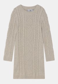 happy girls Stickad klänning - beige