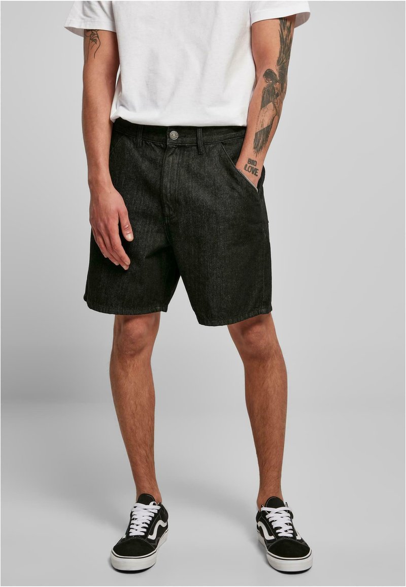 Urban Classics BERMUDA - Kratke hlače od trapera - black washed