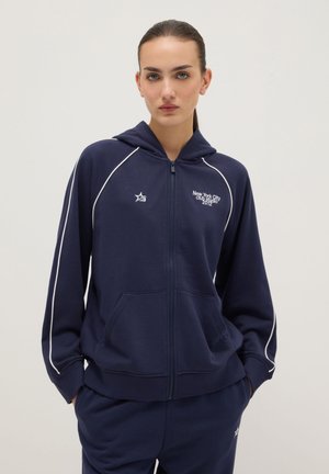 Felpa con zip - dark blue