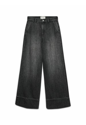 Vero Moda, WIDE-FIT JEANS AWELANI HIGH RISE BOOTCUT FIT JEANS - Wide leg - dark grey denim