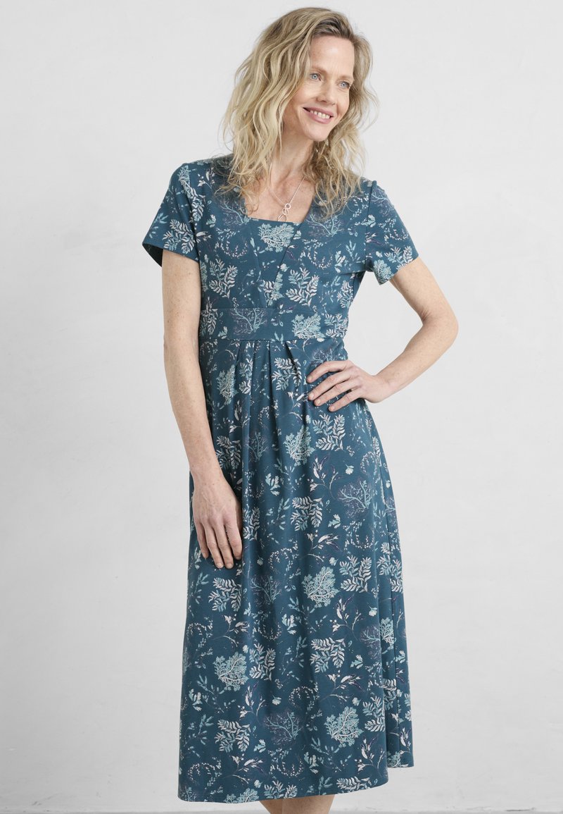 Seasalt Cornwall SS SEED PACKET Jersey dress drifting seaweed dark