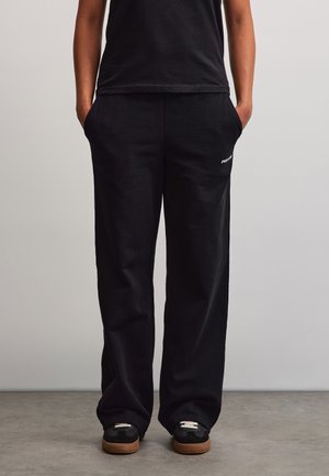 Pegador, ANNI WIDE SWEAT PANTS - Tepláky - washed black/white gum