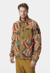 Helly Hansen PANORAMA PRINTED PILE SNAP - Giacca in pile - iron oxide jpb aop