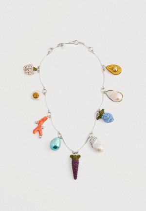 VEGGIE NECKLACE - Kaulakoru - tory silver/multi-coloured