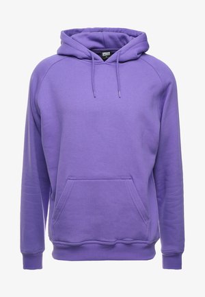 Lilla pullover hoodie lavet af blødt materiale, med en kængurulomme, snorhætte og ribbede manchetter og kant.