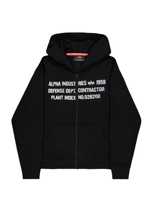 Alpha Industries, ALPHA INDUSTRIES MEN - HOODIES DEFENSE ZIP HOODIE - Sudadera con cremallera - black