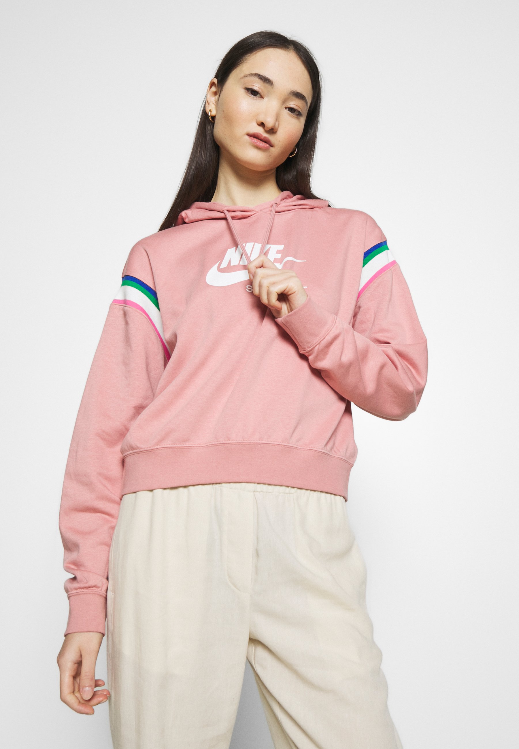 nike nsw hoodie rust pink