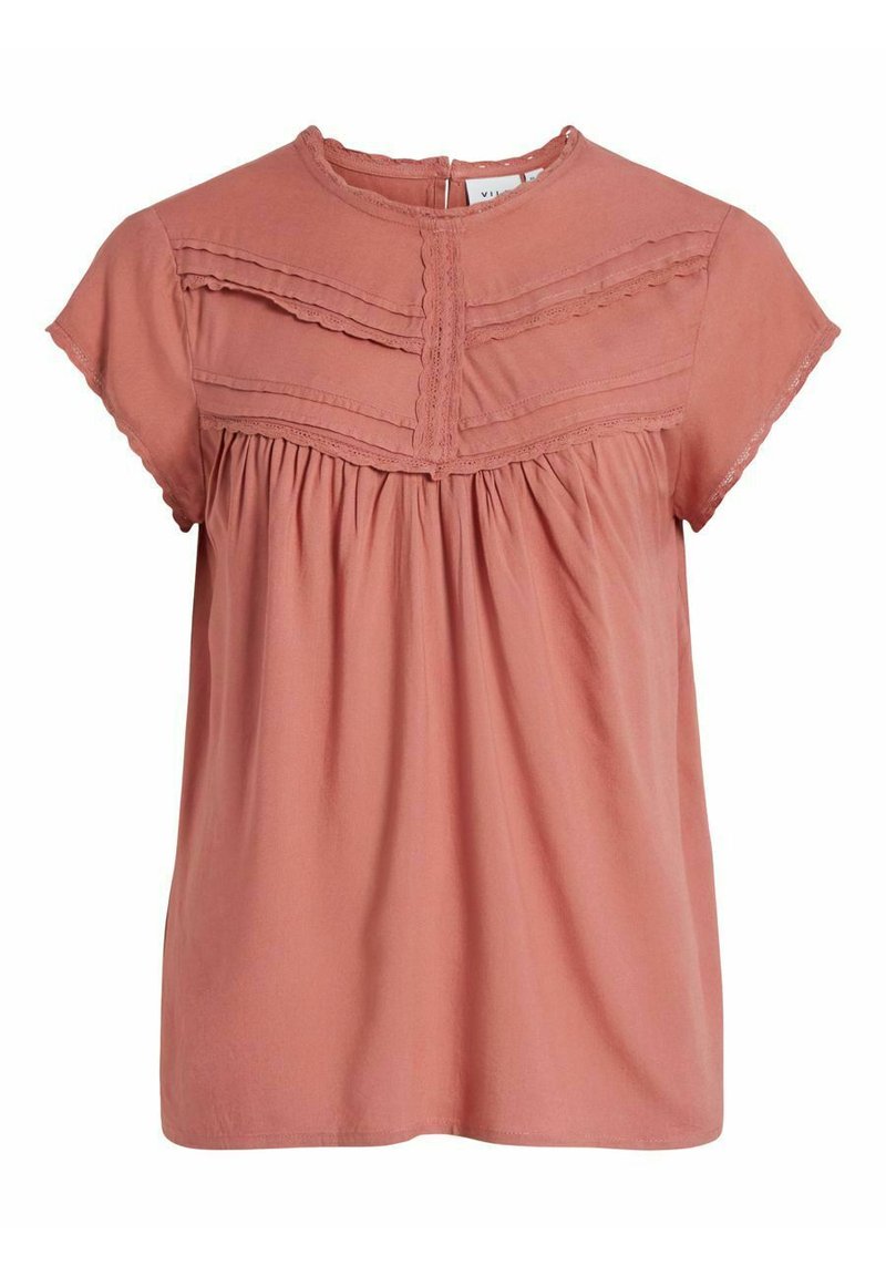 Vila T-shirt print koraalrood Vila T-shirt print koraalrood