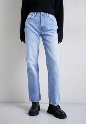 HIGH RISE - Straight leg jeans - worn blue