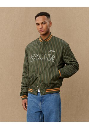 YALE VARSITY TECH JACKET UNISEX - Bomber stiliaus striukė - duffel bag green/golden yellow