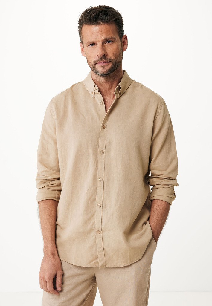 Mexx Basic Linen Shirt - Camicia - sand