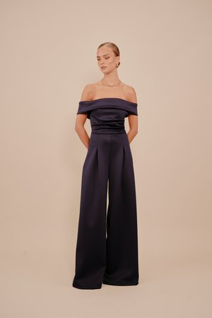 WAL G. JODIE OFF SHOULDER JUMPSUIT - Jumpsuit - navy blue