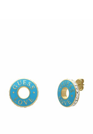 DESIGN - Earrings - gold-coloured-blue