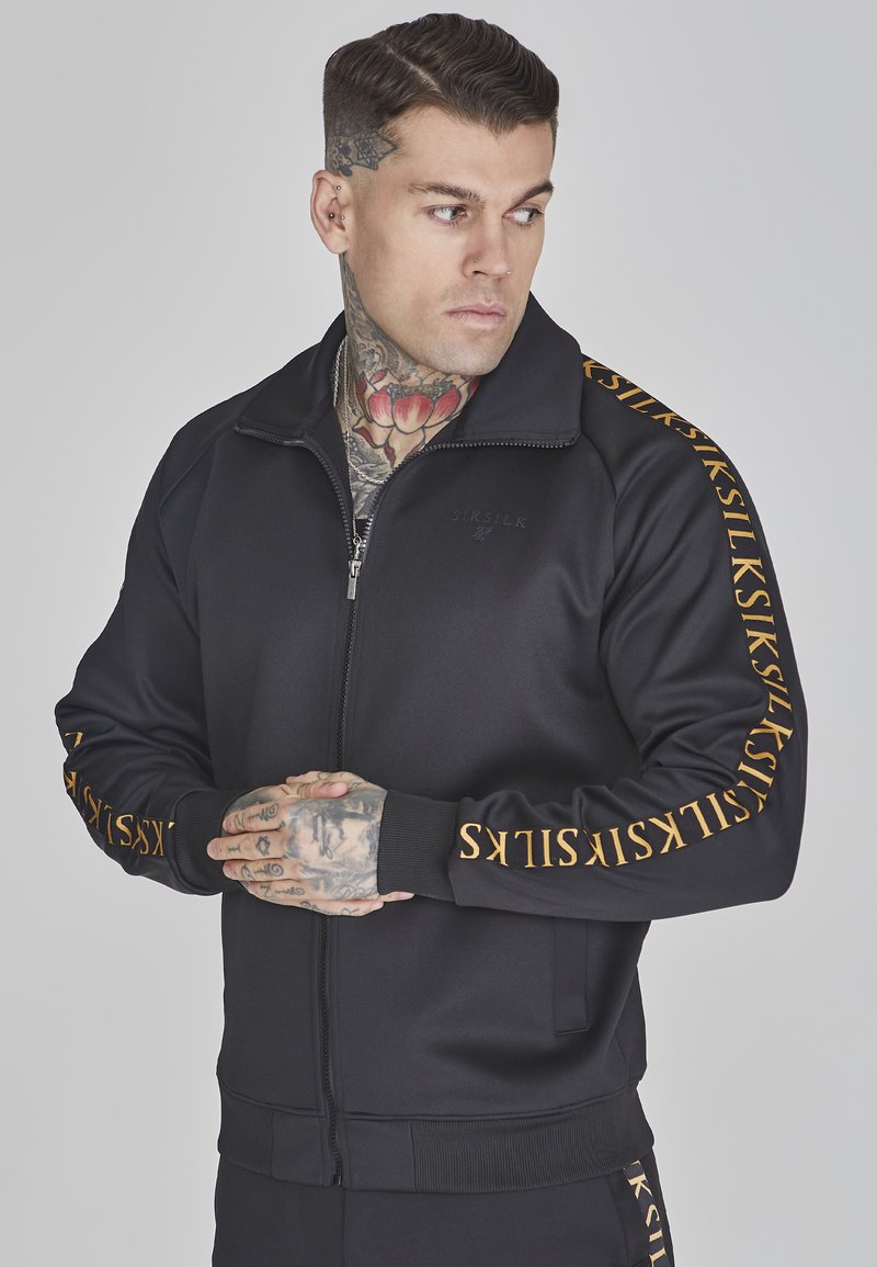 SIKSILK - FULL ZIP TRACK - Vetoketjullinen college - black, Suurenna